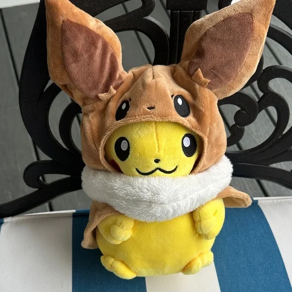 BUNDLED- EEVEE Cape Pikachu GROOKEY  Pokémon Plush - 9 In. POKÉMON CHARACTER. - Picture 2 of 10